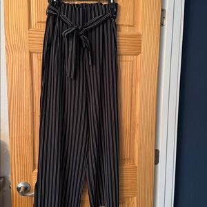 Adrianna Papell Black and White Striped pants.